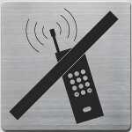 Piktogramm, "Handy Nein", Edelstahl...