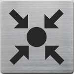 Piktogramm, "Treffpunkt", Edelstahl...