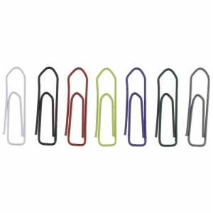 Briefklammern, lackiert, gemischt, eckig, 26 mm, Dose à 1000 Stück