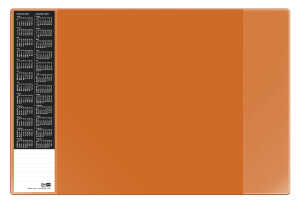 Schreibunterlage VELOCOLOR orange mit seitlichen Taschen, 40x60 cm