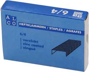 Heftklammern, 6/4, verzinkt, Schachtel à 2000 Stück