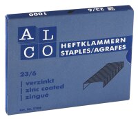 Alco Heftklammern, 23/6, verzinkt, Schachtel à...