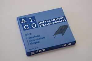 Heftklammern, 23/8, verzinkt, Schachtel à 1000 Stück