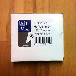 Alco Heftklammern Stahl verzinkt 23/10 1000 ST