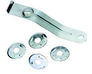 Dreizackstifte, vernickelt, 1 Heber, Ø 12 mm, Dose à 100 Stück