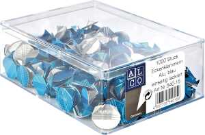 Eckenklammern, Aluminium, lackiert, Blau, Dose à 1000 Stück