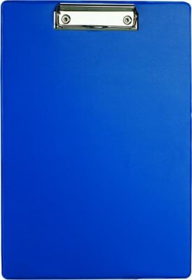 Alco Klemmbrett, DIN A4, Blau, kunststoffüberzogen, abwaschbar,