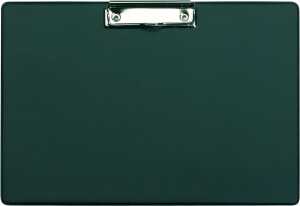 Klemmbrett, DIN A4, quer, Schwarz, kunststoffüberzogen, abwaschbar, abgerundete Kanten