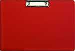 Klemmbrett, DIN A4, quer, Rot, kunststoffüberzogen,...