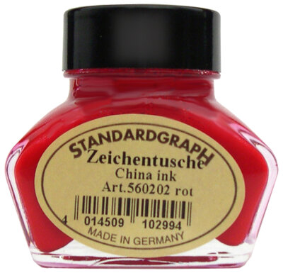 STDGRAPH Tusche rot 30ml Glas 1 Stück