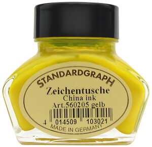 Standardgraph Tusche gelb 30ml Glas 1 Stück