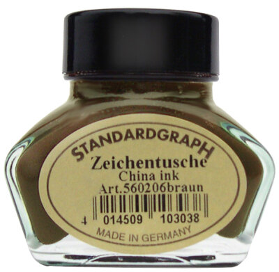 STDGRAPH Tusche braun 30ml Glas 1 Stück