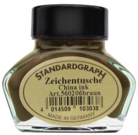 STDGRAPH Tusche braun 30ml Glas 1 Stück