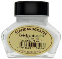 STDGRAPH Tusche weiß 30ml Glas 1 Stück