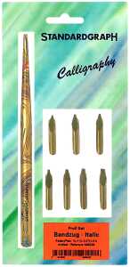 Standardgraph Kalligraphie Set, Bandzugfedern Profi 0,5/1/1,5/2/2,5/3/4 mm
