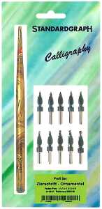 Standardgraph Kalligraphie Set, Zierschriftfedern Profi0,5/0,75/1/1,5/2/2,5/3/3,5/4/5