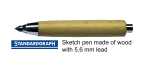 Standardgraph Skizzierstift aus Holz für 56 mm Minen...