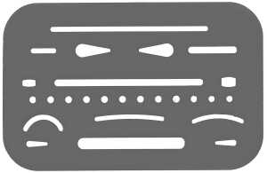 Standardgraph Radierschablone 10 Stück