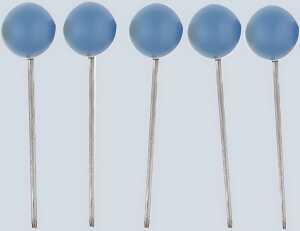 Landkartennadeln, Hellblau, (L/Ø) 16/5 mm, Dose à 100 Stück