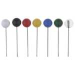 Landkartennadeln, gemischt, (L/Ø) 16/5 mm, Dose à 100 Stück