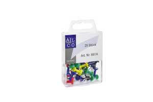 Alco Pinnwandnadel Kunststoff sortiert 12mm 25 ST