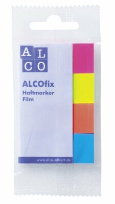 Alco ALCOfix Haftmarker, Film, 20 x 50 mm, je Farbe 40 Stück,