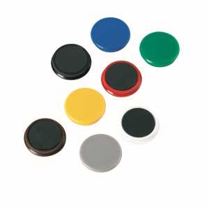 Haftmagnete, rund, Weiß, Ø 32 mm, Schachtel à 10 Stück, Haftkraft min. 0,8 kp