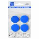 Haftmagnete, rund, Blau, Ø 32 mm, Blisterkarte...