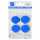 Haftmagnete, rund, Blau, Ø 32 mm, Blisterkarte à 4 Stück, Haftkraft min. 0,8 kp