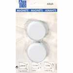 Kraftmagnete, rund, Weiß, Ø 38 mm,...