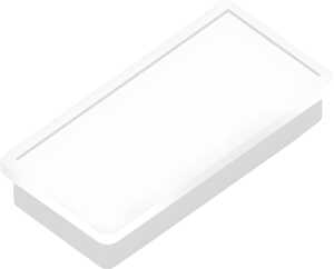 Haftmagnete, eckig, Weiß, 23 x 50 mm, Schachtel à 10 Stück, Haftkraft min. 1,0 kp