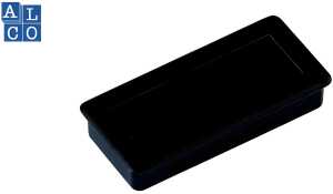 Haftmagnete, eckig, Schwarz, 23 x 50 mm, Schachtel à 10 Stück, Haftkraft min. 1,0 kp