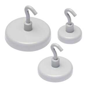 Hakenmagnete, rund, Weiß, Ø 47 mm, Haftkraft min. 15 kp