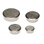 Superkraftmagnete, silberfarben, gebürstet, Ø...