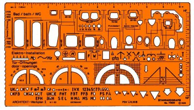STDGRAPH Architekt-Werkplanschablone I 1 Stück