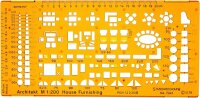 STDGRAPH Möblierungsschablone Arch. 1:200 1 Stück
