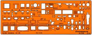 Standardgraph Schablone Sanitäre Installation I Maßstab 1:50