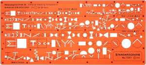 Standardgraph Schablone Heizungstechnik III Armaturen  3 üblichen Symbolgrößen