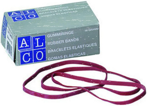Alco Gummiband Naturkautschuk 10x150mm rot 50g