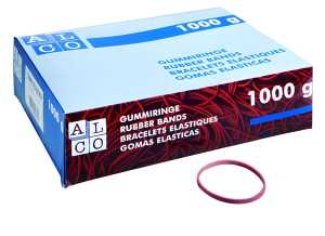 Alco Gummiband Naturkautschuk 10x130mm rot 500g