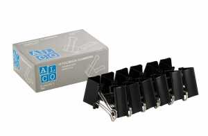Alco Foldbackklammer Metall vernickelt 41mm schwarz 12 Stück