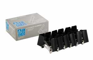 Foldback-Klammern, Schwarz, 41 mm, Schachtel à 12 Stück