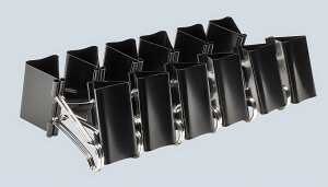 Alco Foldbackklammer Metall vernickelt 51mm schwarz 12 Stück