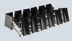 Foldback-Klammern, Schwarz, 51 mm, Schachtel à 12 Stück