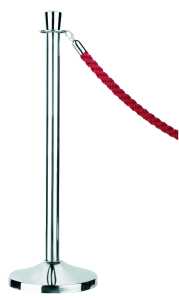Alco Seilständer 30 mm 1,5 m lang Chrom mit roter Kordel