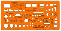 Normograph Nato-Truppenzeichen-Schablone 1 Stück