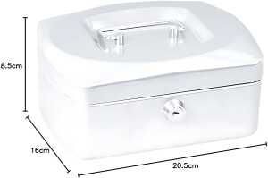 Alco Geldkassette Stahlblech 205x160xx85mm weiß