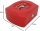 Geldkassette, neuartige Optik, Rot, Seiten gewölbt, Deckel formschön, (L/B/H) 205/160/85 mm