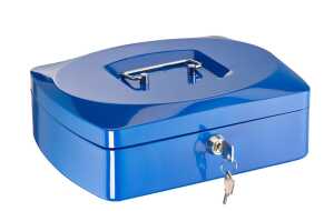 Alco Geldkassette Stahlblech 195x145xx80mm blau