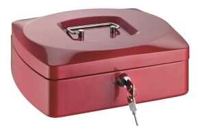 Alco Geldkassette Stahlblech 255x200xx90mm rot